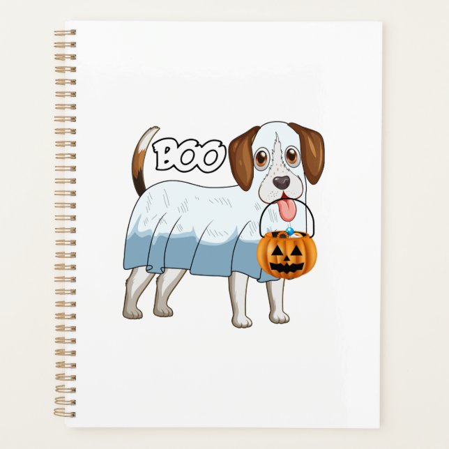 Geister-Beagle-Halloween-Hund Planer (Vorderseite)