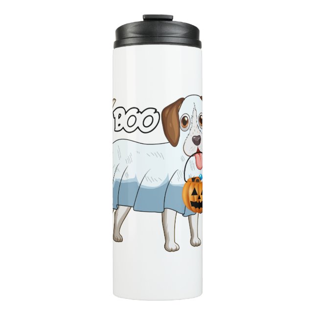 Geister-Beagle-Halloween-Hund Thermosbecher (Vorderseite)