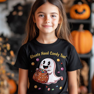 Geister brauchen auch Süßes! Halloween Boy Girl Tri-Blend Shirt