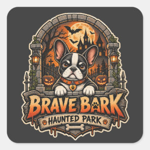 Geister brauchen Erlaubnis Dachshund Halloween Wac Quadratischer Aufkleber