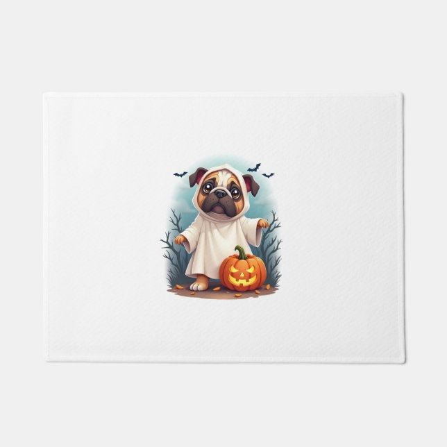 Geister Bulldogge Boo Fußmatte (Vorderseite)
