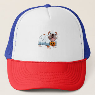 Geister Bulldogge Halloween Hund Truckerkappe
