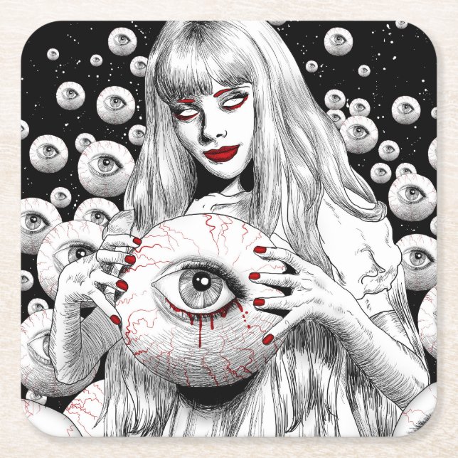 Geister der Toten Rechteckiger Pappuntersetzer (Vorderseite)