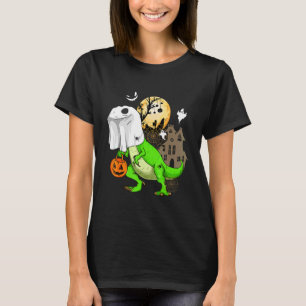 Geister-Dinosaurier-Skelett  Boo Halloween Jungen  T-Shirt
