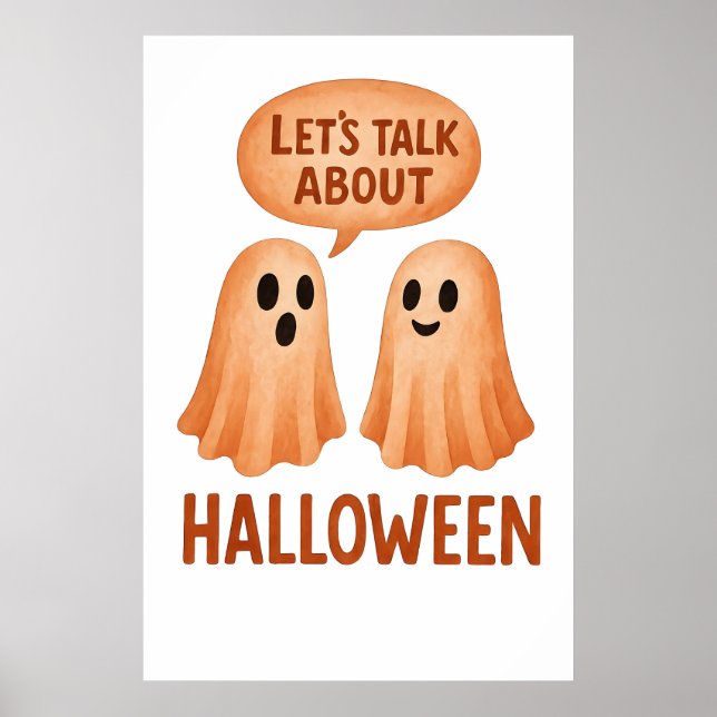 Geister diskutieren Halloween Poster (Vorne)