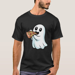 Geister essende Pizza Lustiger Halloween-Pizza-Lie T-Shirt