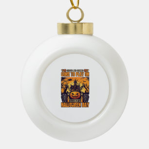Geister Goblins Halloween Komm Spielen Oktober Hei Keramik Kugel-Ornament
