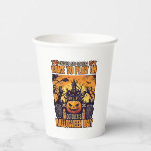 Geister Goblins Halloween Komm Spielen Oktober Hei Pappbecher