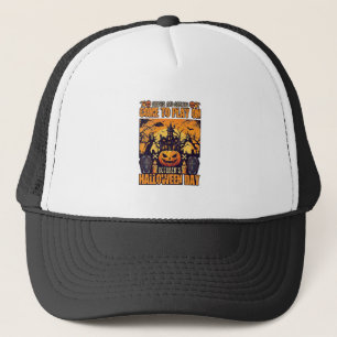 Geister Goblins Halloween Komm Spielen Oktober Heu Truckerkappe