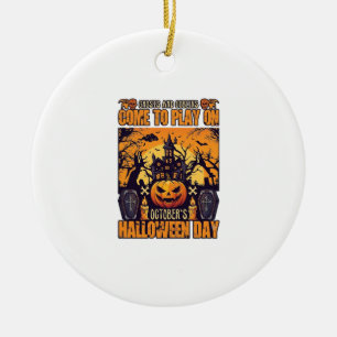 Geister Goblins Halloween Komm Spielen Oktober Ver Keramik Ornament