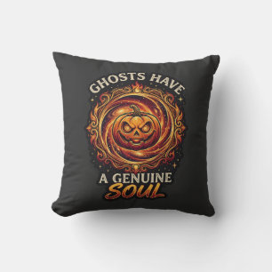 Geister haben echte Seelen Haloween Kürbis Feuer S Kissen