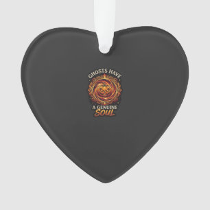 Geister haben echte Seelen Haloween-Kürbis-Feuer S Ornament