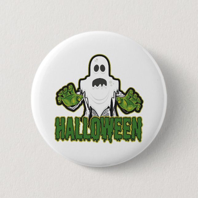 Geister Halloween  Button (Vorderseite)