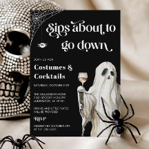 Geister-Halloween-Cocktailparty-Einladung