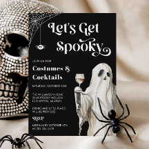 Geister-Halloween-Cocktailparty-Einladung