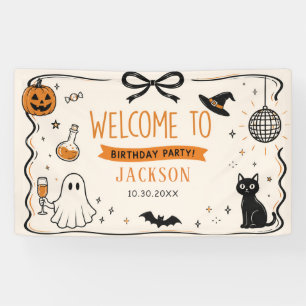 Geister-Halloween-Geburtstag Banner