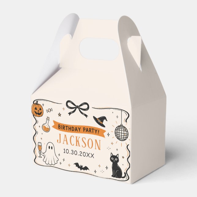 Geister Halloween Geburtstag Geschenkschachtel (Vorderseite)