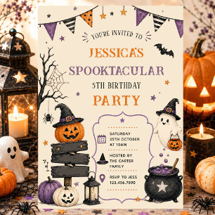 Geister Halloween Geburtstag Spooktacular Party Einladung