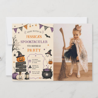 Geister-Halloween-Geburtstags-Spooktacular-Foto Einladung