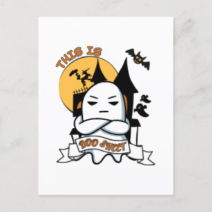 Geister Halloween Kostüm Lustiger Boo Postkarte