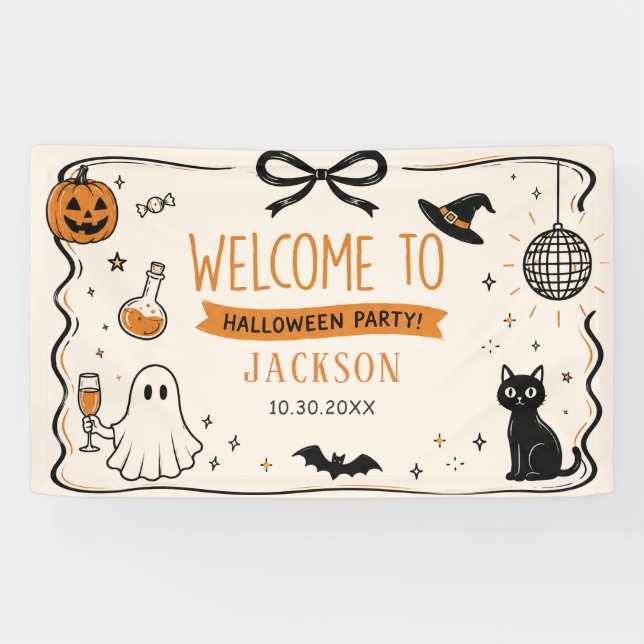 Geister Halloween-Party Banner (Horizontal)