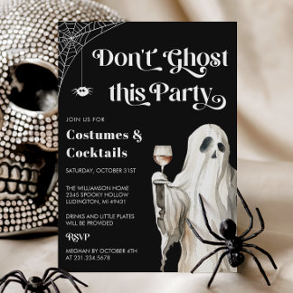 Geister-Halloween-Party-Einladung Einladung