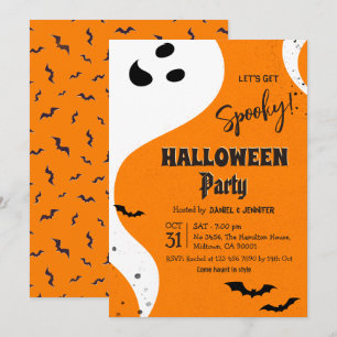 Geister-Halloween-Party Lass uns gruselig werden O Einladung
