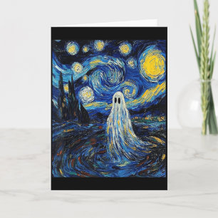 Geister Halloween - Van Gogh Stil - Sternennacht Karte