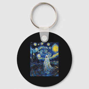 Geister Halloween - Van Gogh Stil - Sternennacht Schlüsselanhänger