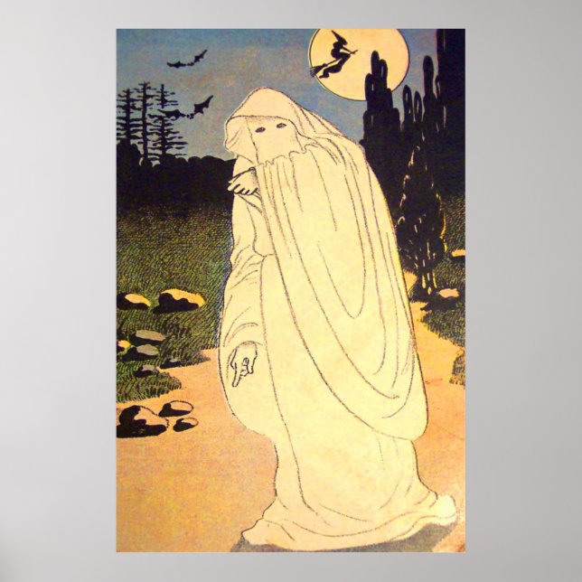 Geister Hexe Fledermaus Mond Geist Poster (Vorne)