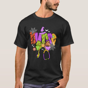 Geister-Hexen-Krankenschwestern Stethoskop Hallowe T-Shirt