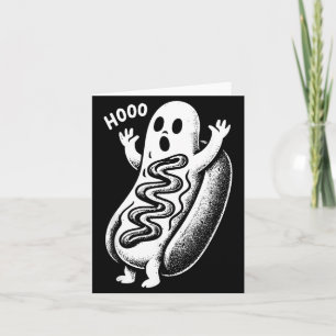 Geister Hotdog Halloween Lustige Foodie Karte