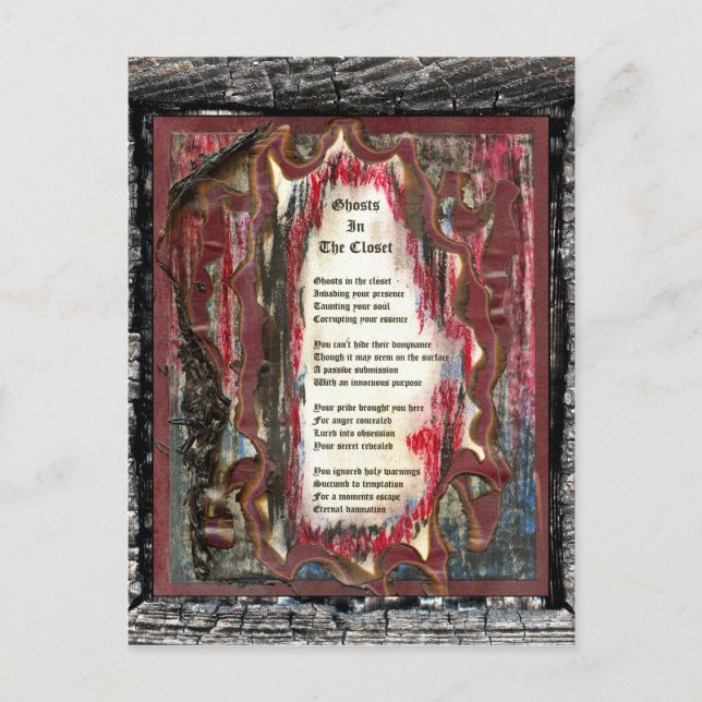 Geister im Schrank Postkarte (Vorderseite)