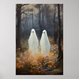 Geister im Wald Druck, Gothic Cottagecore (Digital Poster
