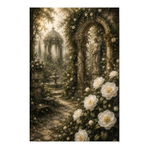 Geister-Kamelie-Sanctuary Vintage-Botanik-Art