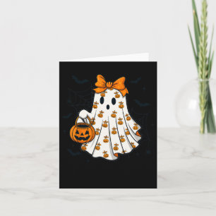 Geister Kokette Grusel Halloween Kürbis Süßigkeit  Karte
