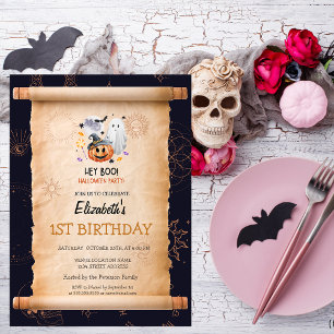 Geister-Kürbis-Halloween-Mystischer-Geburtstag Einladung