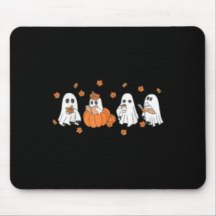 Geister-Kürbis-Herbst-Laub Gruselige Jahreszeit Ha Mousepad