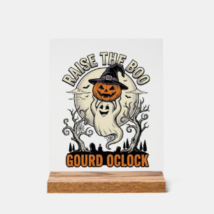 Geister-Kürbis-Shirt Vintage-Halloween-Gravur Te Acrylschild