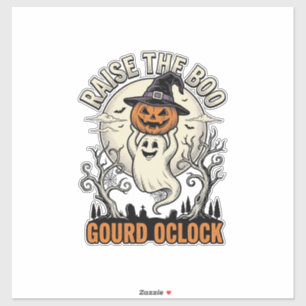 Geister-Kürbis-Shirt Vintage-Halloween-Gravur Te Aufkleber
