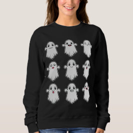 Geister mit verschiedenen Gesichtsausdrücken Hallo Sweatshirt
