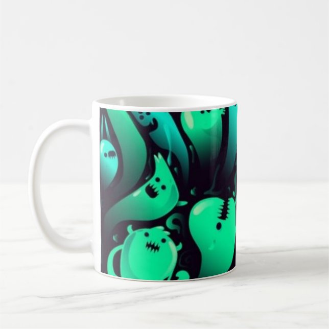 Geister-Muster Kaffeetasse (Links)