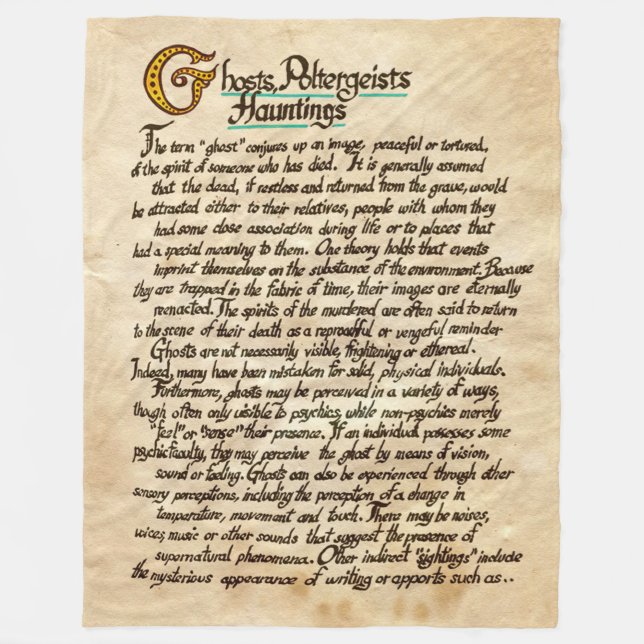 Geister, Poltergeiste, Häuser Fleecedecke (Vorderseite)