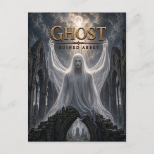 Geister Ruine Abtei Dark Cinema Postkarte