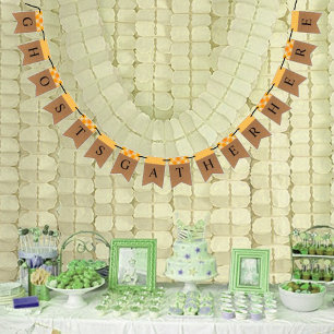 Geister sammeln hier Halloween-Party Bannerbanner Wimpelkette