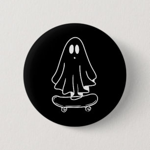 Geister Skateboard Faules Halloween Kostüm Lustige Button