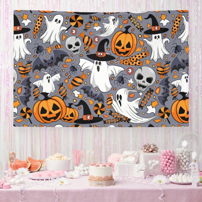 Geister Spooky und gruselige Niedliche Monster Banner (Party)