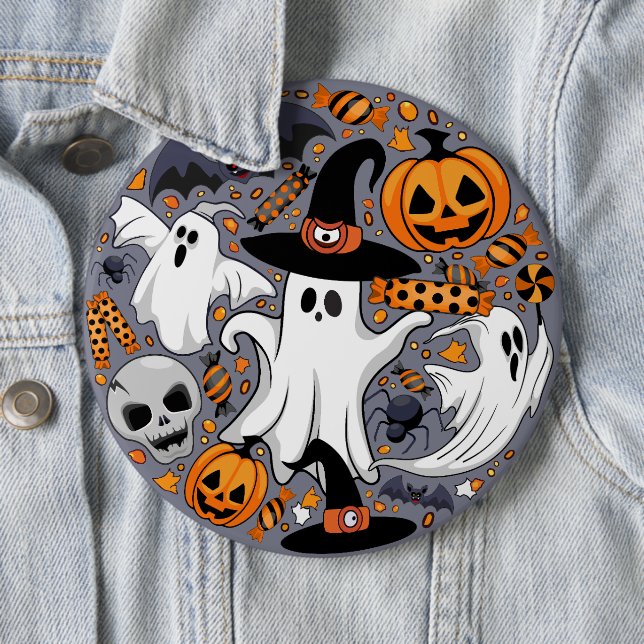 Geister Spooky und gruselige Niedliche Monster Button (Beispiel)