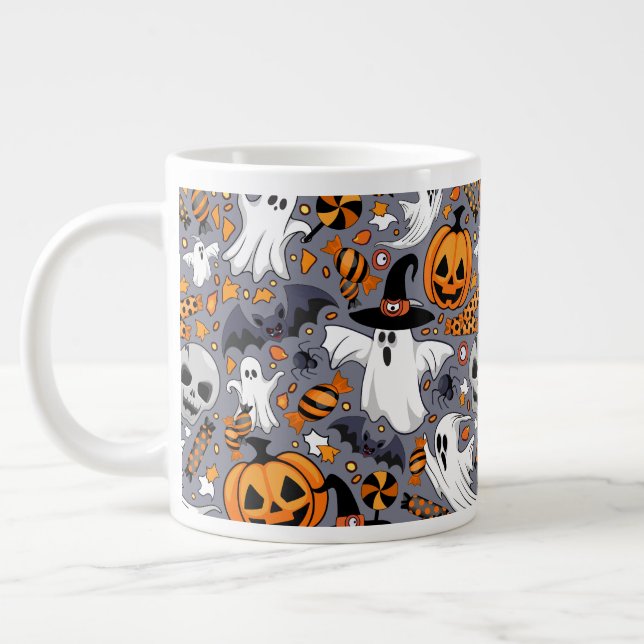 Geister Spooky und gruselige Niedliche Monster Jumbo-Tasse (Links)