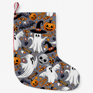 Geister Spooky und gruselige Niedliche Monster Kleiner Weihnachtsstrumpf